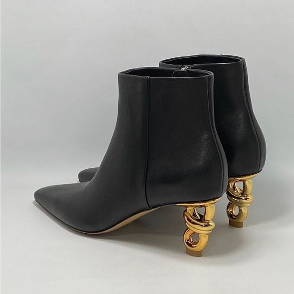 Jonathan Simkhai Bodhi Leather Knot-Heel Ankle Boots size 40 - Picture 7 of 11